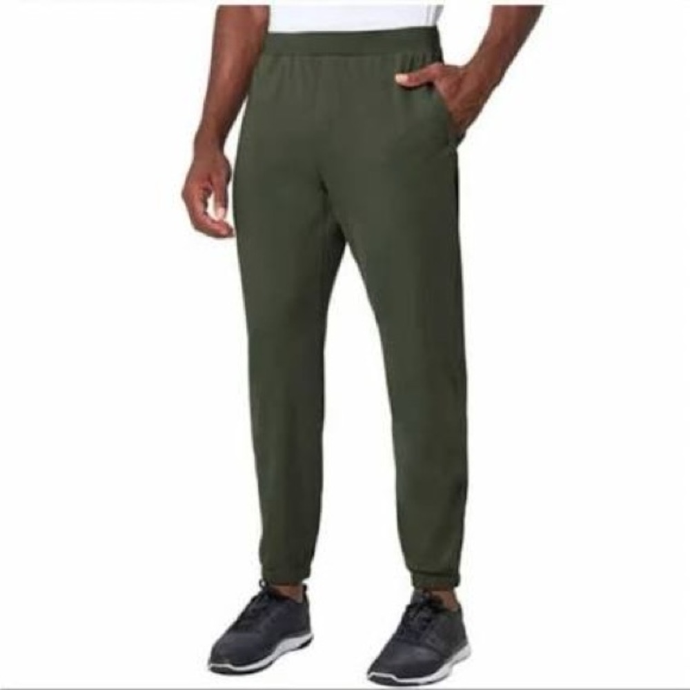 Mondetta Outdoor Activewear Jogger Pants Olive Green Zipper Pockets Men’s XL